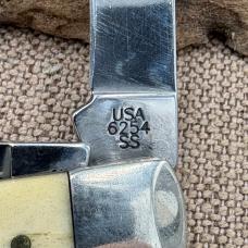 CASE XX KNIVES NATURAL SMOOTH BONE TRAPPER W/SHIELD 6254 SS POCKET KNIFE (220)