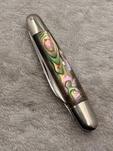 Schatt Morgan 2 Blade Abalone Pen Knife 1 of 600 Excellent Condition (#73)