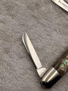 Schatt Morgan 2 Blade Abalone Pen Knife 1 of 600 Excellent Condition (#73)