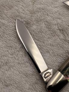 Schatt Morgan 2 Blade Abalone Pen Knife 1 of 600 Excellent Condition (#73)