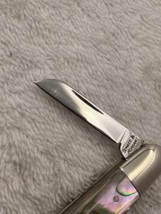 Schatt Morgan 2 Blade Abalone Pen Knife 1 of 600 Excellent Condition (#73)