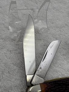 Ka-bar Vintage 3 Blade Stockman 1100 Pocket Knife Made In USA (#72)