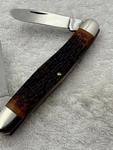 Ka-bar Vintage 3 Blade Stockman 1100 Pocket Knife Made In USA (#72)