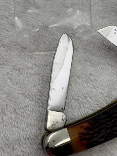 Ka-bar Vintage 3 Blade Stockman 1100 Pocket Knife Made In USA (#72)