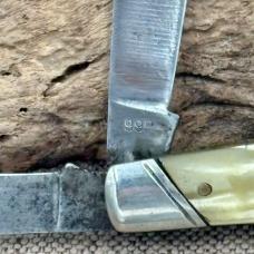ULSTER VINTAGE MADE IN USA  LONG PULL 3 BLADE STOCKMAN POCKET KNIFE (224)