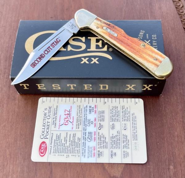 CASE XX 10 DOT SECOND CUT RED STAG JIGGED BONE MINI-COPPERLOCK #R51749L 2010 MIB