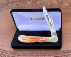 CASE XX 10 DOT SECOND CUT RED STAG JIGGED BONE MINI-COPPERLOCK #R51749L 2010 MIB