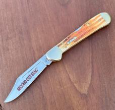CASE XX 10 DOT SECOND CUT RED STAG JIGGED BONE MINI-COPPERLOCK #R51749L 2010 MIB