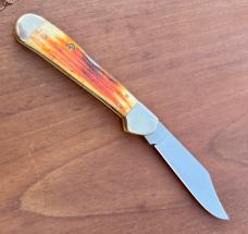CASE XX 10 DOT SECOND CUT RED STAG JIGGED BONE MINI-COPPERLOCK #R51749L 2010 MIB