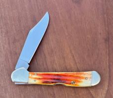 CASE XX 10 DOT SECOND CUT RED STAG JIGGED BONE MINI-COPPERLOCK #R51749L 2010 MIB