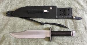 Greg Wall Custom First Blood Style Survival Knife And Sheath NEW