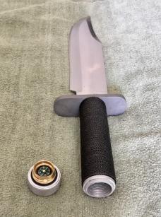 Greg Wall Custom First Blood Style Survival Knife And Sheath NEW