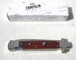 NEW A.G.A. CAMPOLIN 9" MALTESE EXOTIC COCOBOLO WOOD MODIFIED BAYONET BLADE NICKEL SILVER BOLSTERS