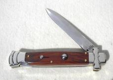 NEW A.G.A. CAMPOLIN 9" MALTESE EXOTIC COCOBOLO WOOD MODIFIED BAYONET BLADE NICKEL SILVER BOLSTERS