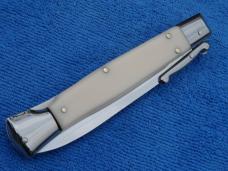 New 9" Italian style automatic switchblade Swinguard imi-Ivory handles Bayonet blade II