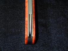 Dollar Knife Co. Red Burl Maple Wood with Black Shield Jack Knife from Cooper Cutlery USA RBM BLS