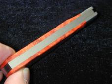 Dollar Knife Co. Red Burl Maple Wood with Black Shield Jack Knife from Cooper Cutlery USA RBM BLS