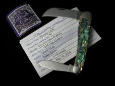 Titusville Cutlery Genuine Paua Abalone Rooster Comb Farmer Knife Super Rare 1 of 10 COA USA Made