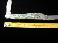 Titusville Cutlery Genuine Paua Abalone Rooster Comb Farmer Knife Super Rare 1 of 10 COA USA Made