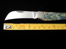 Titusville Cutlery Genuine Paua Abalone Rooster Comb Farmer Knife Super Rare 1 of 10 COA USA Made