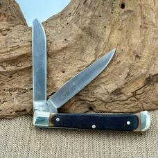 APPALACHIAN TRAIL Two Blade Trapper Saw Cut Delrin Handle Pocket Knife (17)