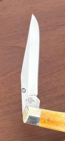 Case 6.5 Burnt Bone Stag Trapperlock Knife 6.5154L SS Liner Lock Thumb Stud MIB
