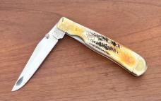 Case 6.5 Burnt Bone Stag Trapperlock Knife 6.5154L SS Liner Lock Thumb Stud MIB