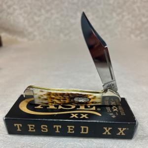 2024 Case Peach Seed Jig Amber Bone Mini Copperlock