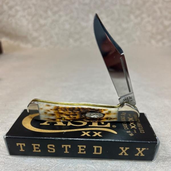 2024 Case Peach Seed Jig Amber Bone Mini Copperlock, #61749L SS