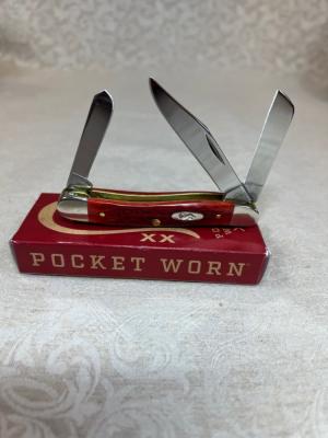 2024 Case Pocket Worn Old Red Bone Jig Medium Stockman #6318 SS