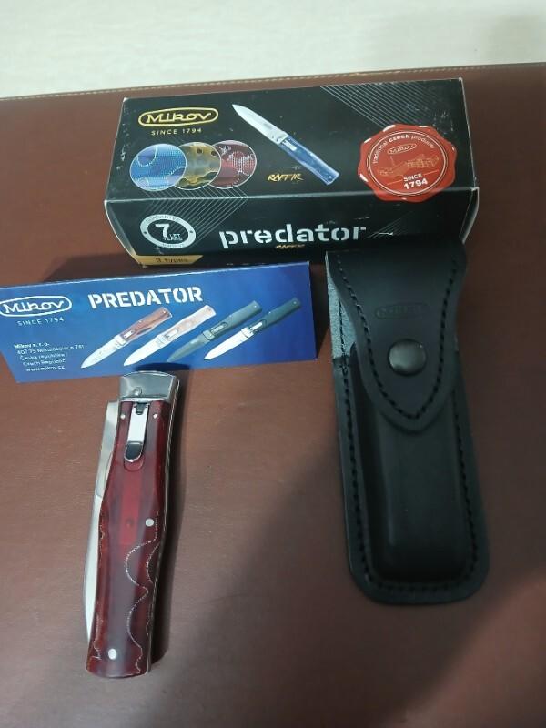 NEW FROM MIKOV "PREDATOR RAFFIR RED"1/2 GRIND "POLISHED" CZECH REPUBLIC