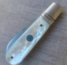 Vincenzo Balistreri Fancy Jack..3.7...MOP...Rwl34 Wharncliffe.. blue mosaic pin....coa.slip