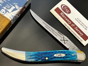 Rare New CASE XX CONFEDERATE STATES OF AMERICA Jumbo 5-12 TEXAS TOOTHPICK Mediterranean Blue Bone