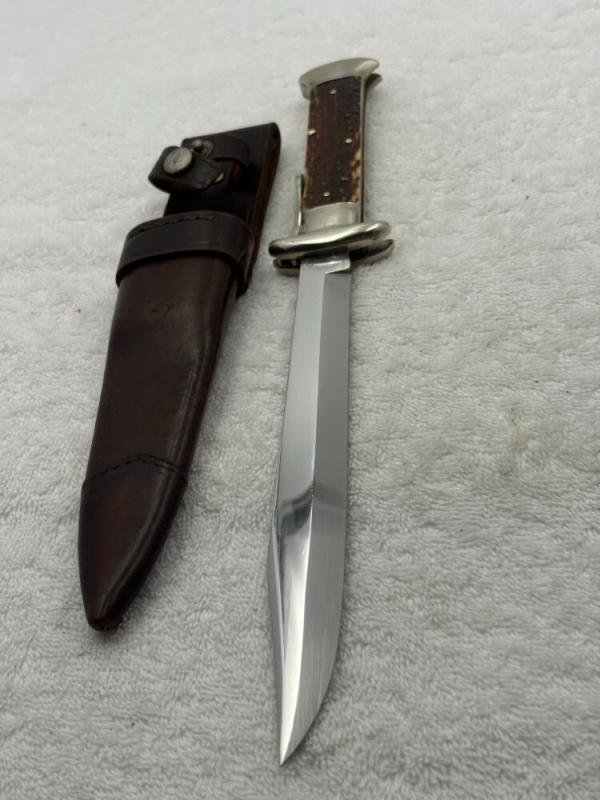 Hugo Koller Vintage Folding Bowie Knife Made In Germany Rare (#8)