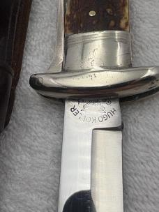 Hugo Koller Vintage Folding Bowie Knife Made In Germany Rare (#8)