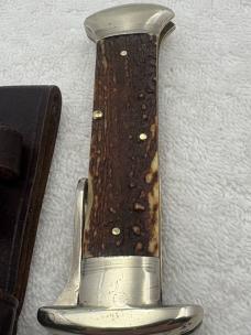 Hugo Koller Vintage Folding Bowie Knife Made In Germany Rare (#8)