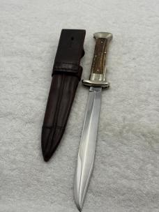 Hugo Koller Vintage Folding Bowie Knife Made In Germany Rare (#8)