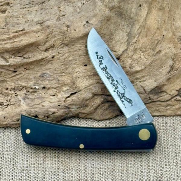 CASE XX KNIFE- SOD BUSTER Jr. - BLACK HANDLES #095 - S/STEEL BLADE - 3 5/8" -201