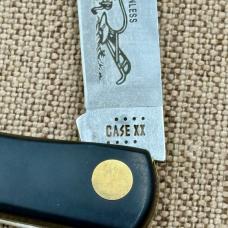 CASE XX KNIFE- SOD BUSTER Jr. - BLACK HANDLES #095 - S/STEEL BLADE - 3 5/8" -201