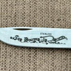 CASE XX KNIFE- SOD BUSTER Jr. - BLACK HANDLES #095 - S/STEEL BLADE - 3 5/8" -201