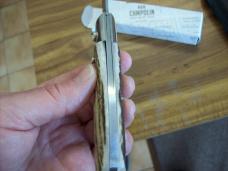 A.G.A. Campolin Pattada Scarce Italian Automatic Genuine Stag/Antler UNUSED W/Pouch & Box