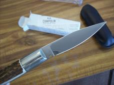 A.G.A. Campolin Pattada Scarce Italian Automatic Genuine Stag/Antler UNUSED W/Pouch & Box