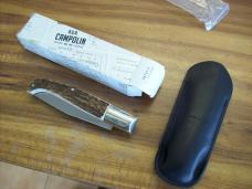 A.G.A. Campolin Pattada Scarce Italian Automatic Genuine Stag/Antler UNUSED W/Pouch & Box