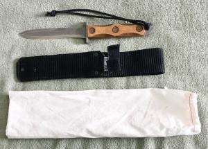 Ek Commando Knife Richmond VA USA Wood Handle Marked quotUSquot Excel Cond w Sheath