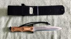 Ek Commando Knife Richmond VA USA Wood Handle Marked "US" Excel. Cond. w/ Sheath