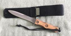 Ek Commando Knife Richmond VA USA Wood Handle Marked "US" Excel. Cond. w/ Sheath