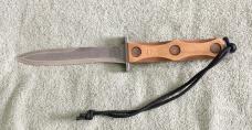 Ek Commando Knife Richmond VA USA Wood Handle Marked "US" Excel. Cond. w/ Sheath