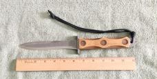 Ek Commando Knife Richmond VA USA Wood Handle Marked "US" Excel. Cond. w/ Sheath