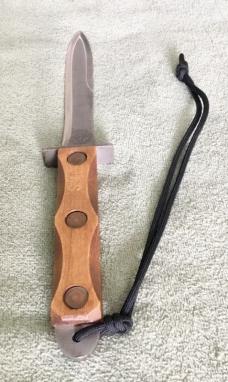 Ek Commando Knife Richmond VA USA Wood Handle Marked "US" Excel. Cond. w/ Sheath