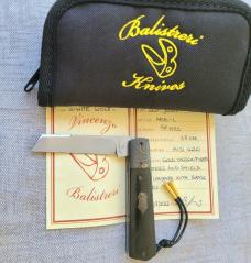 Vincenzo Balistreri Buffalo Horn White Wolf..Fools Gold shield. bead..Filework..Jiimping....Coa/Slip
